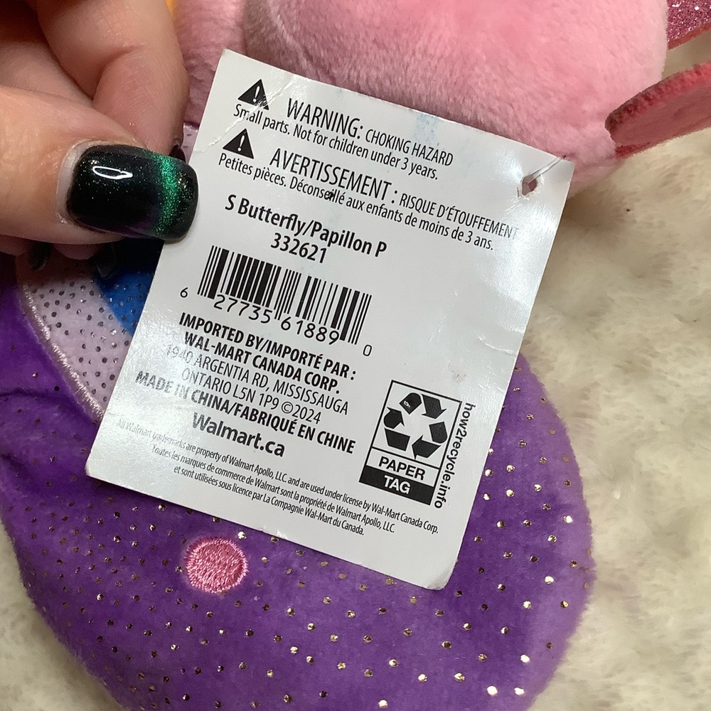 Way To Celebrate Butterfly Plush with Hang Tag - Picture 4 of 5